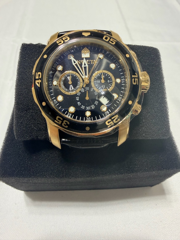 Invicta Men’s Gold And Black Chronograph Sport Watch